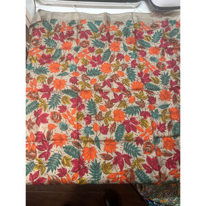 Women's Christian Dior Sports One Size Beige Multi-color Leaf Print Scarf